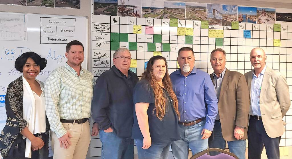 Set down with Plaquemines Parish President Hinkley and members of his executive staff at the construction site to discuss the progress of the Belle Chasse Bridge project and next steps.